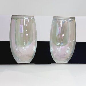 Rachel Zoe Double Wall Stemless Wine Glasses Set of 2 11.8 oz
